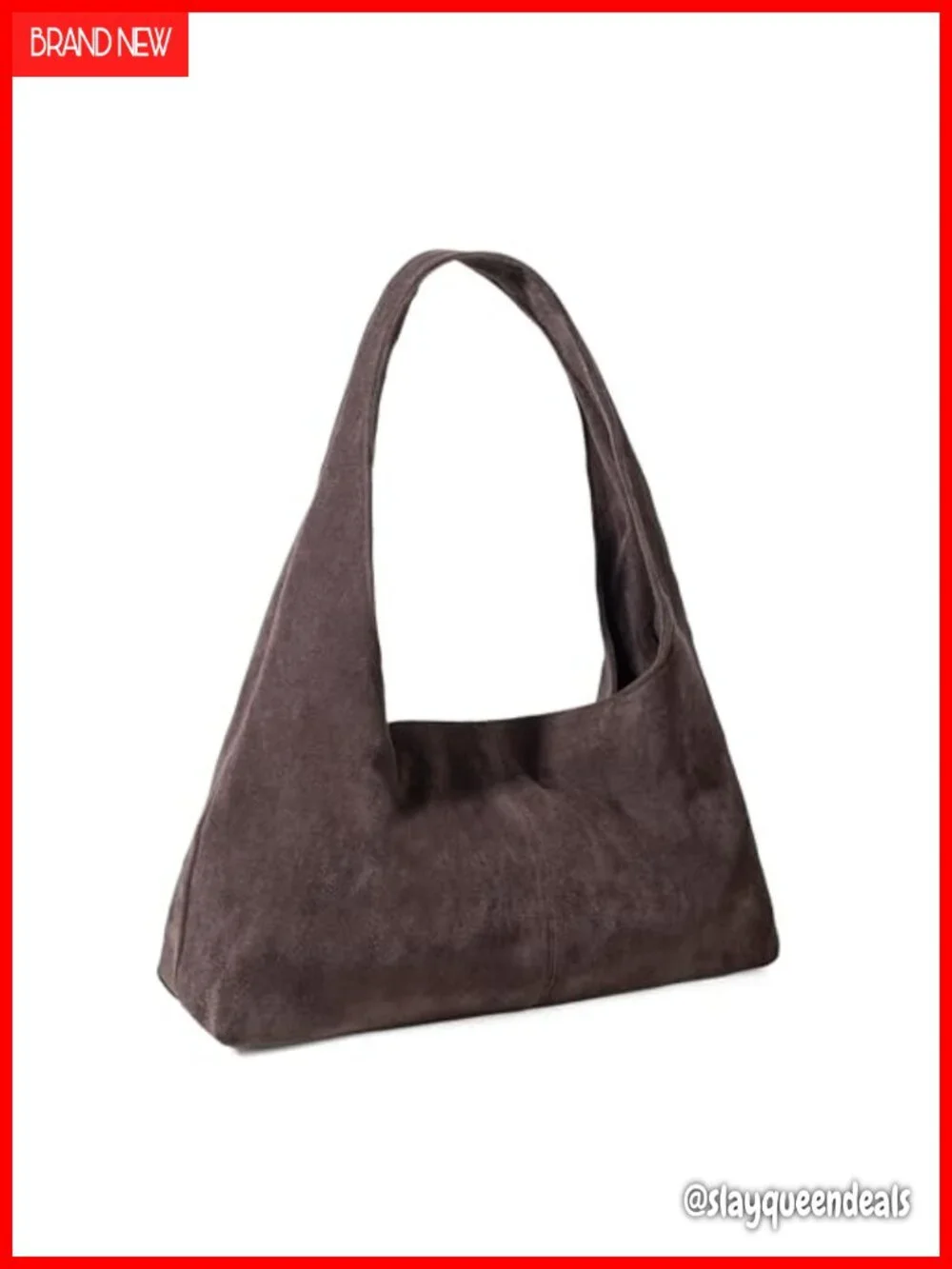 Slouchy Suede Hobo Bag Women Casual Underarm Shoulder Tote Handbag Purse